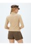 Turtleneck Regular Fit Camel Hair Sweater Women 5Wak90412Ht - 4