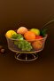 Antique Footed Fruit Bowl Vegetable Bowl Collector Metal Product Kitchen Organizer Tabletop - 3