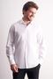 White Half Italian Collar Long Sleeve Premium S Slim Fit 100% Cotton Shirt 1004255197