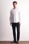 White Half Italian Collar Satin Long Sleeve Premium S Slim Fit 100% Cotton Shirt 1004255195 - 5
