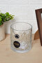 Clear Embossed Glass Cotton Jar - 3