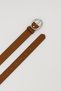 Women's Oval Buckle Black Belt – Stylish Everyday and Jeans Matching Leather-Look Belt - 3