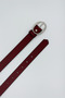 Women's Oval Buckle Black Belt – Stylish Everyday and Jeans Matching Leather-Look Belt - 3