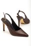 St-1153 Brown Casual Open Back 9 cm Heeled Women's Shoes - 4