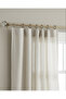 Bronze Extendable Single Curtain Rod With Crystal Finial