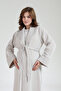 Women's Lace Jacquard Shawl Collar Winter Long Sleeve Special Design Postpartum Maternity Robe Nightgown Set - 5