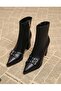 Women's Buckle Strap Heeled Boots - 5
