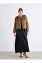Crew Neck Women's Faux Fur Coat - 2