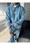 Men's Swd Printed Sweatshirt Oversize K Hooded 3 Yarn - 2