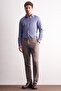 Mink Side Pocket Straight Leg Cotton Slim Fit Chino Casual Trousers 1003255165