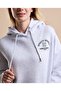 Printed Oversized Hoodie with Long Sleeves - 5