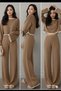 New Deux Women's Shepherd Stitch Detailed Knitwear Set - 2