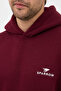 Men's Oversized Hooded Sweatshirt Cotton Kangaroo Pocket Embroidered 3 Thread - 2
