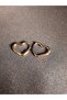 Gold Yellow Heart Steel Earrings