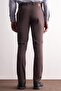 Men's Dark Brown Side Pocket Cotton Slim Fit Chino Trousers 1003255165 - 4