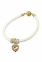 Gold Color Heart Shaped Stone Detailed L Size Cat Dog Leash - 2