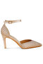 Women Pearls & Sequins Embellished Stiletto Sandals in Gold - 2
