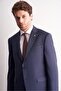 Navy Blue Mono Collar Flexible Waist 4 Drop Comfort Fit Full Lining Suit 1001255169 - 4