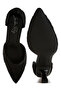 Women Lace Kitten Heel Sandals in Black - 4