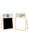 Double-Sided Magnetic Wooden Easel Board for Kids with Accessories