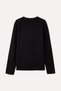 Men's Black Collar Detailed Crew Neck Sweatshirt - 5