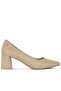 Women Block Heel Pumps in Beige - 3