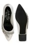 Women Satin Diamante Embellished Pumps in White - 3