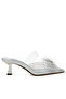 Women Embellished Bow Kitten Heels in Silver - 2