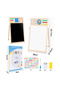 Double-Sided Magnetic Wooden Easel Board for Kids with Accessories - 5