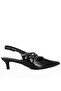 Women Triple Strap Slingback Sandals in Black - 2