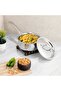 PLATINUM TRIPLY STAINLESS STEEL SAUCEPAN WITH LID - 1.2 LITRES (14 CM), VTS014, INDUCTION & GAS FRIENDLY - 5