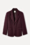 Women's Plum Oversize Blazer Jacket - 4