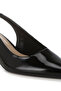 Women Kitten Heel Slingback Sandals in Black - 5