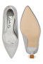 Women Rhinestones Embellished Kitten Heel Pumps in Silver - 4
