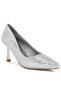 Women Rhinestones Embellished Pumps in Silver