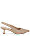 Women Flyknit Rhinestone Slingback Sandals in Beige - 2