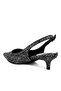 Women Boucle Slingback Pumps in Black - 3