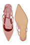 Women Kitten Heel Slingback Sandals in Pink - 5