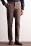 Brown Side Pocket Straight Leg Cotton Comfort Fit Chino Casual Pants 1003255167 - 2