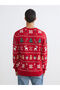 Esvab • Modern & Distinctive Zero Roba Collar Christmas Themed Men's Knitwear Sweater - 5