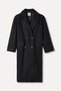 Women's Black Oversize Long Cashmere Coat
