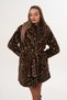 Midi Length Mink Leopard Coat - 5
