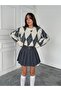 Belted Pleated Mini Skirt