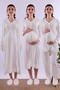 Cotton Maternity and Breastfeeding Set 4 Pieces Effortt - Ecru Color