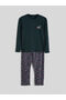 Gray Standard Pattern Christmas Themed Men's Pajama Set - 5