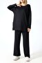 Plain Polyviscose Fabric Double Suit – Relaxed Fit Tunic & Pants Combination - 4