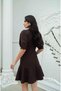Brown Tweed Fabric Pocket Detailed Flared Dress - 6