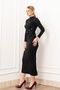 Women's Winter Black Lumière Elegance Mini Dress Stylish Casual Comfortable 50343 - 5