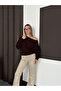 Women's Brown One Shoulder Batwing Sleeve Modal Fabric Blouse