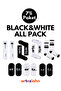 Black&White Classics All Pack Lifestyle Unisex Black-White Towel Sole Organic Cotton 7-Piece Sports Socks Set